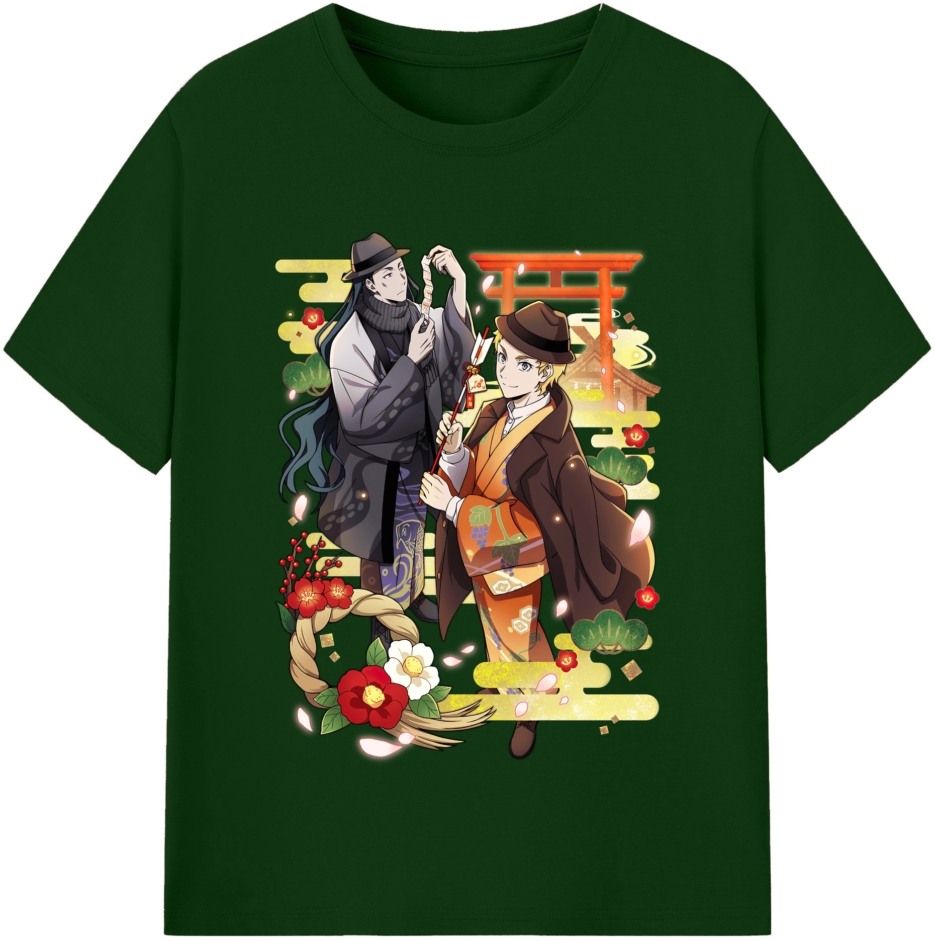 （画像用） 文豪ストレイドッグス Bungo Stray Dogs 綿100％半袖Tシャツ（フロントプリント）